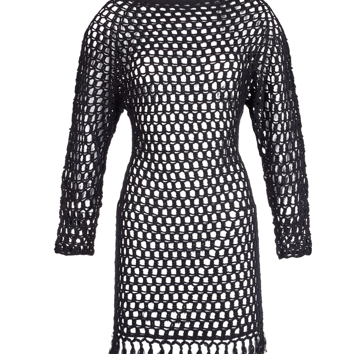 Crochet Full Sleeve Dress Black / M / Classics