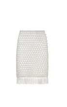 MARYSIA Crochet Mini Skirt in Silver