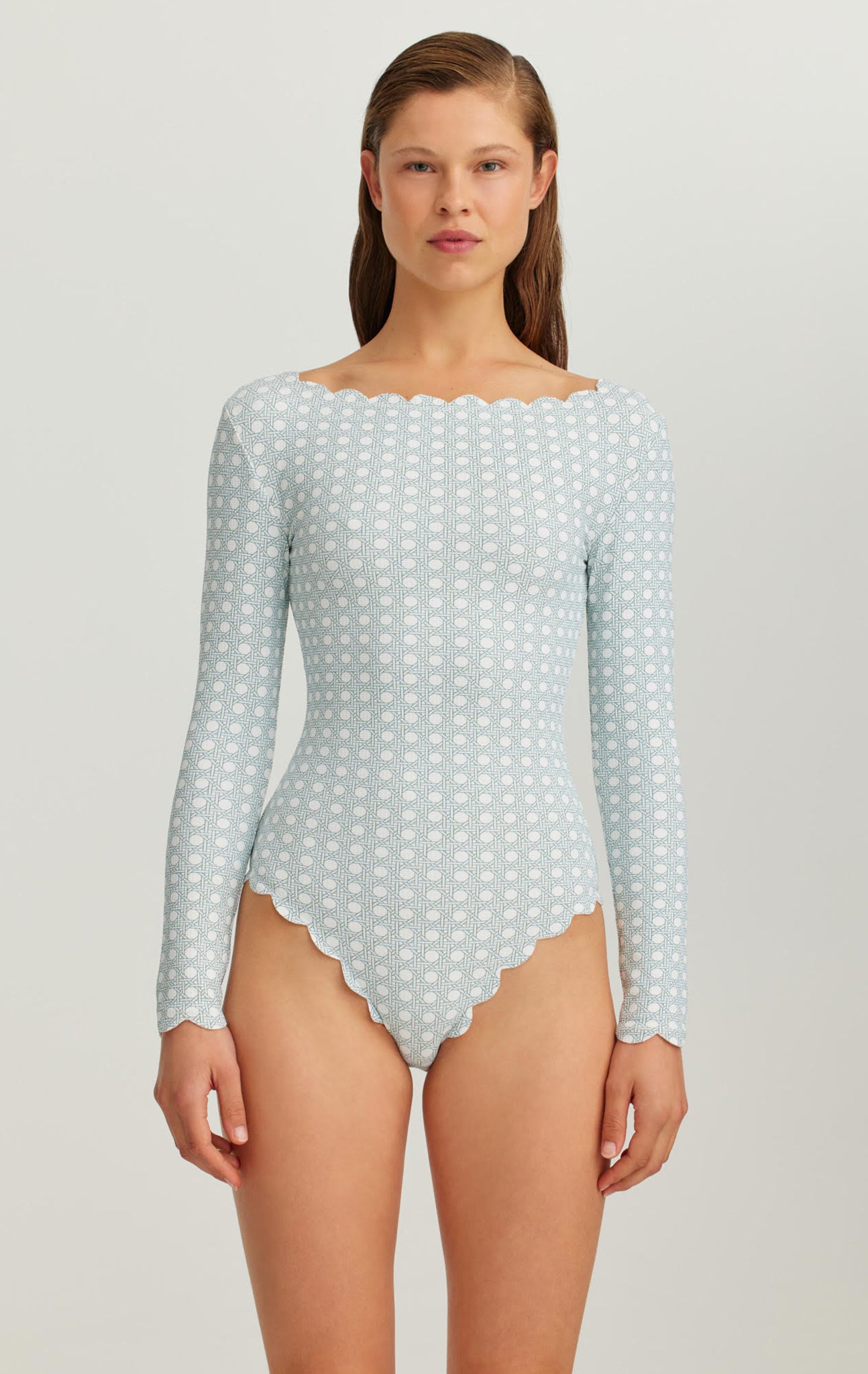 Holly Point Onesie in Morning Cane Print