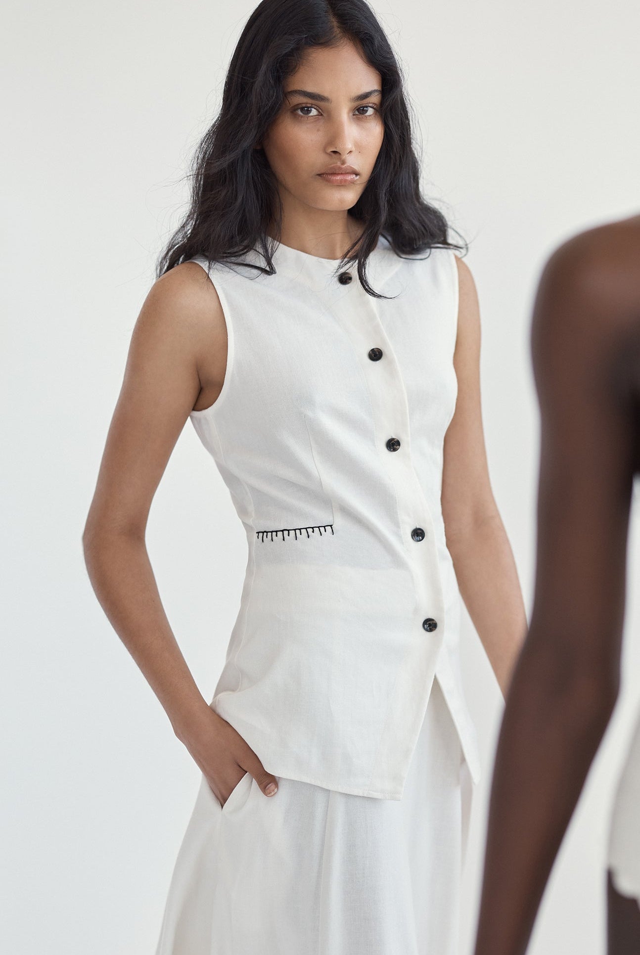 Lucine Vest in Coconut MARYSIA