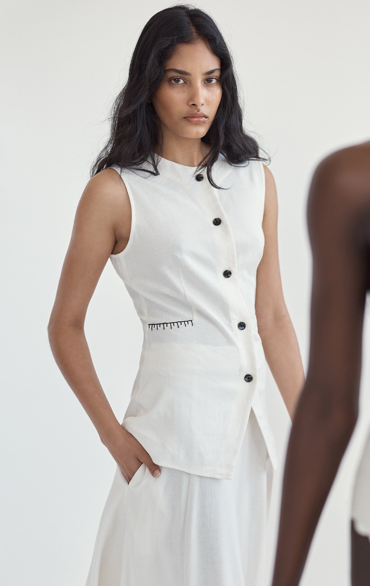 Lucine Vest in Coconut MARYSIA