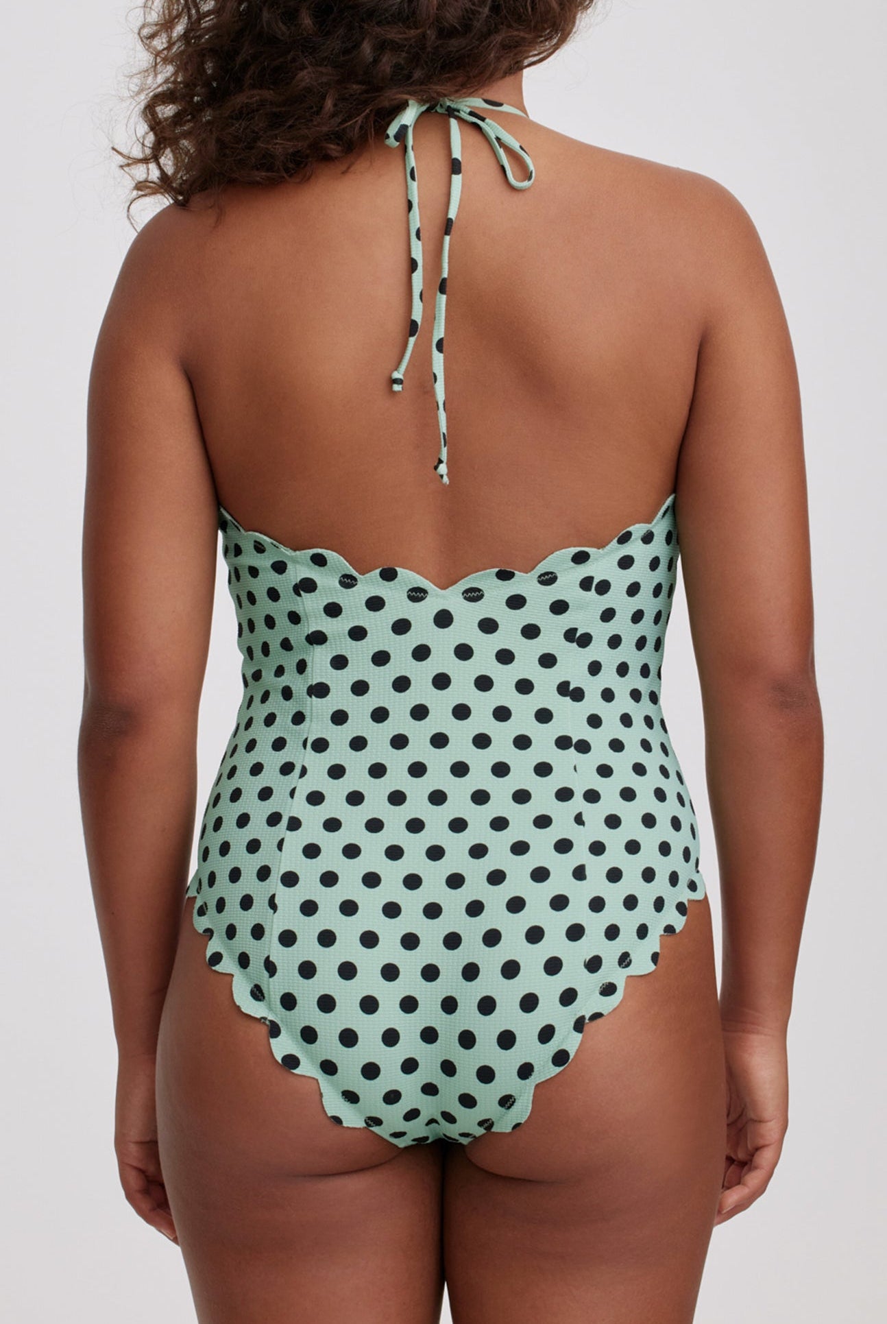 Broadway Maillot in Mint Small Dot Print/Mint MARYSIA