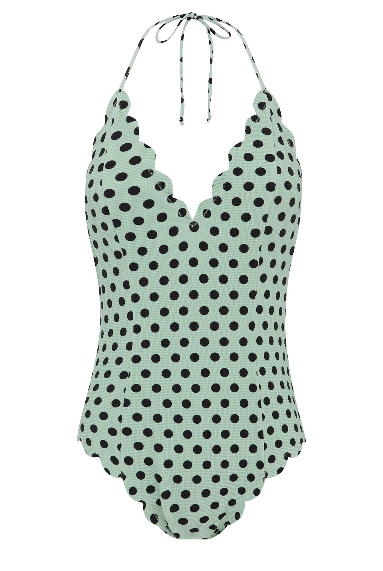 Broadway Maillot in Mint Small Dot Print/Mint MARYSIA