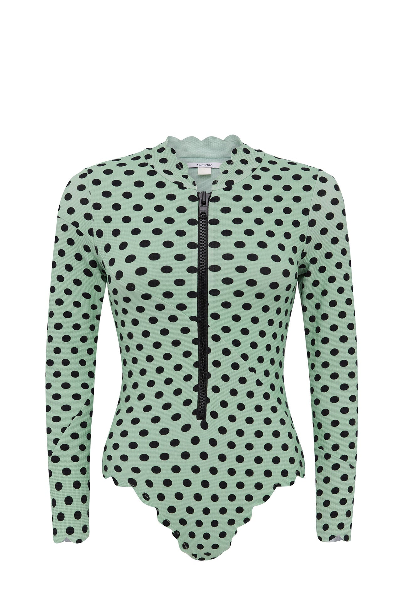 North Sea Rashguard in Mint Small Dot Print MARYSIA
