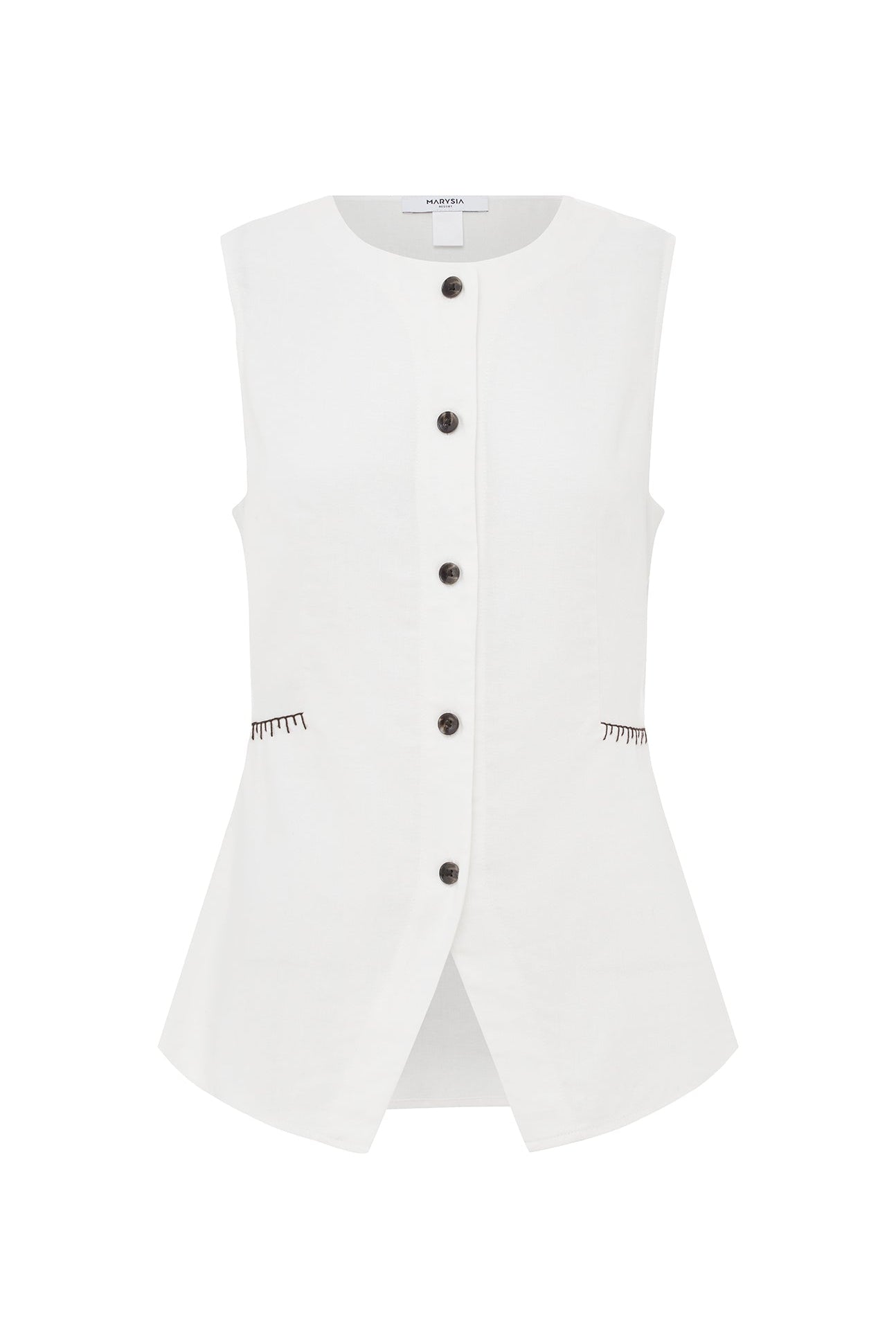 Lucine Vest in Coconut MARAYSIA
