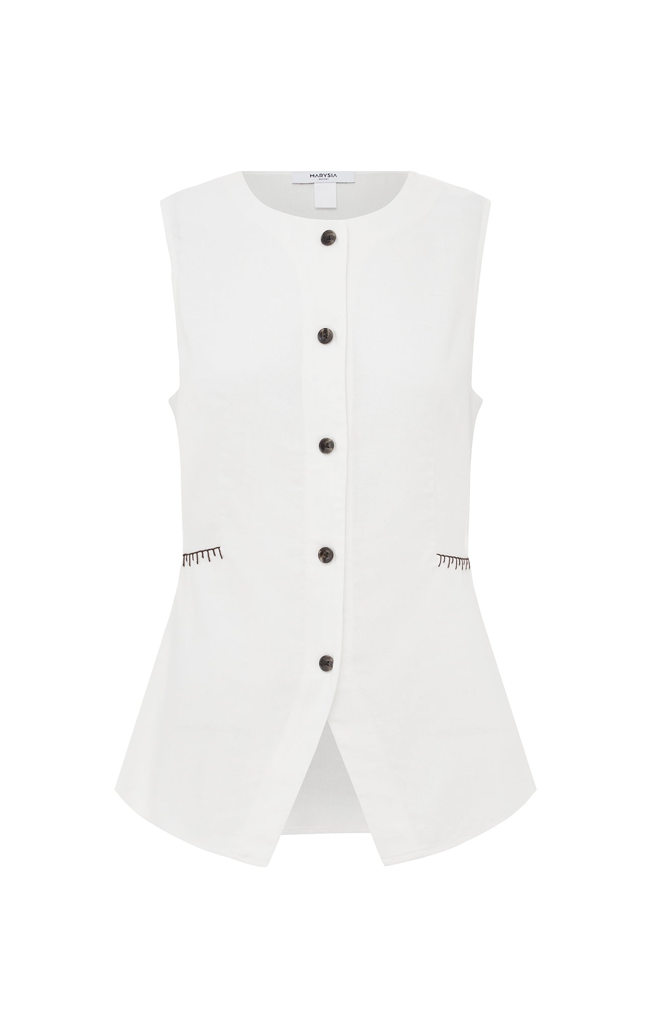 Lucine Vest in Coconut MARAYSIA