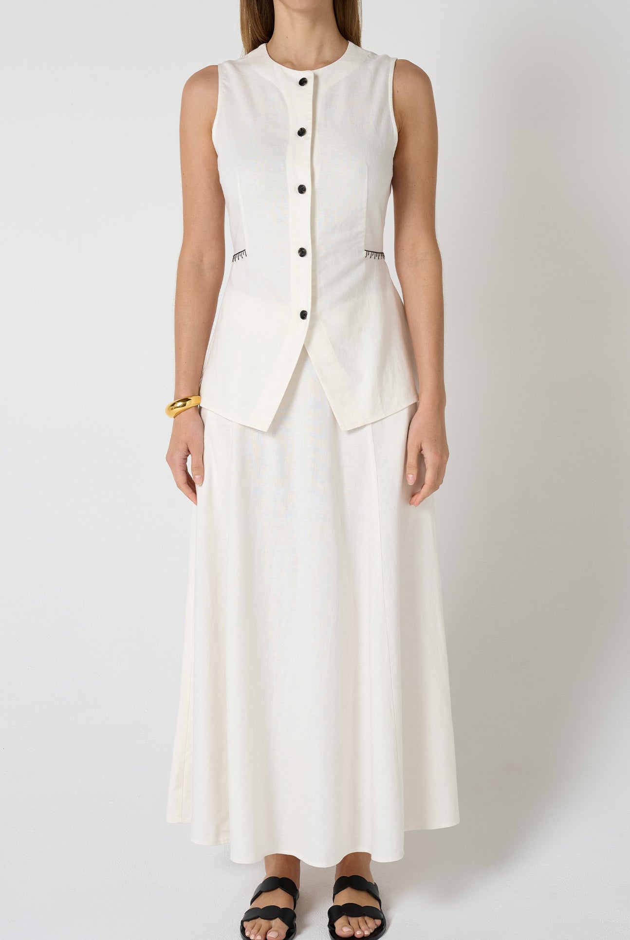 Lucine Vest in Coconut MARYSIA