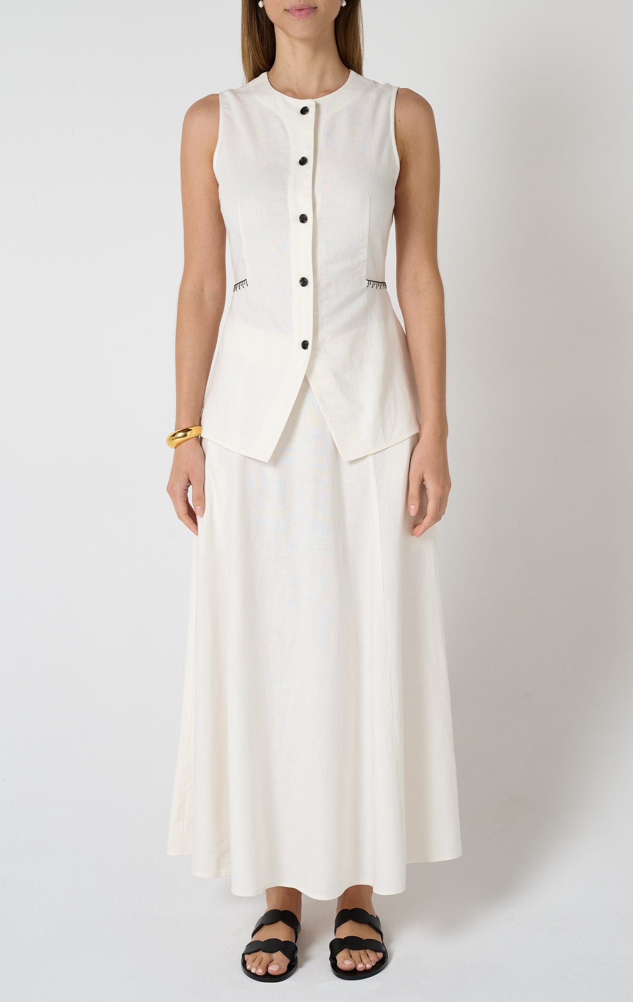 Lucine Vest in Coconut MARYSIA