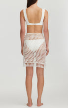 MARYSIA Crochet Mini Skirt in Natural