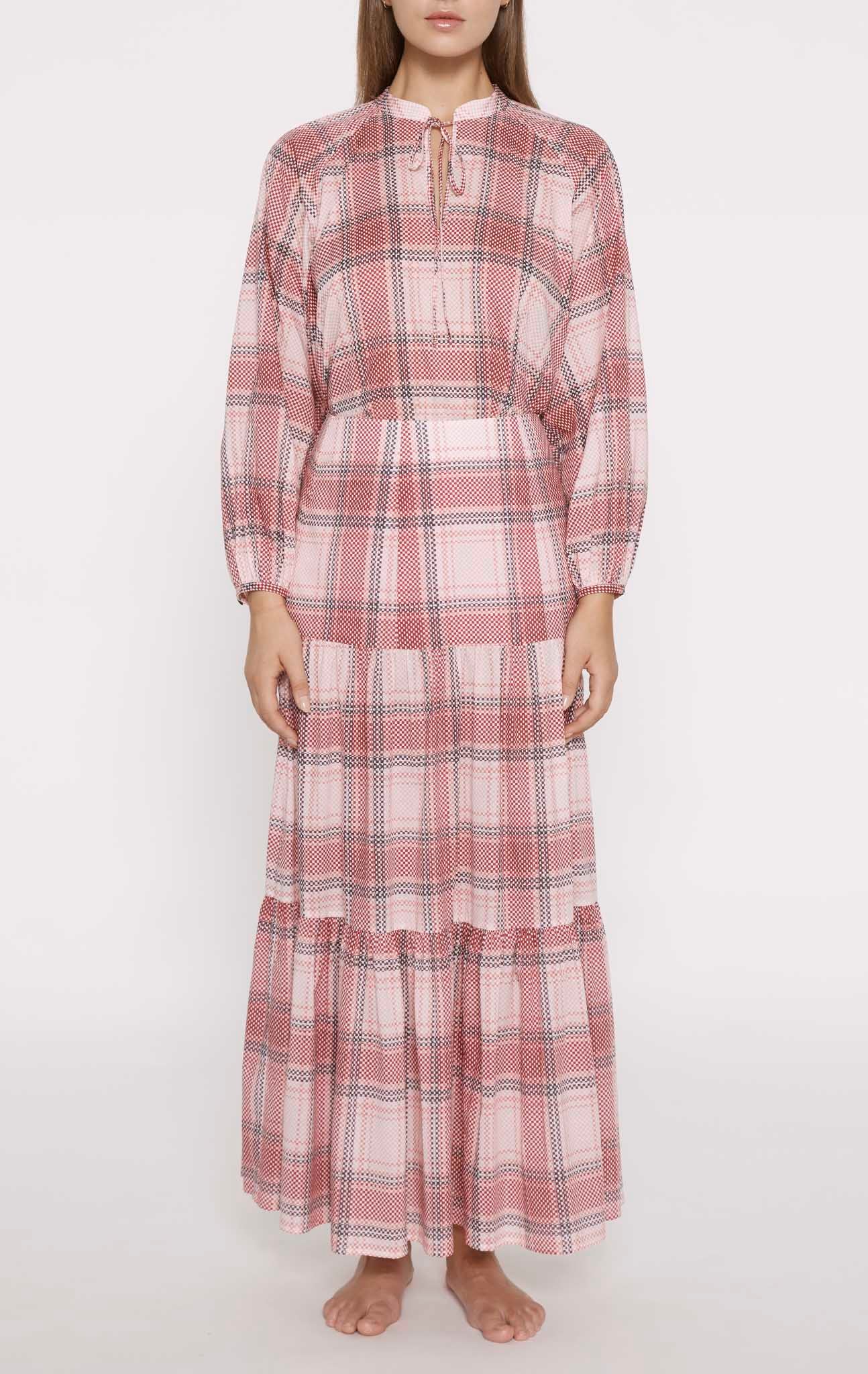 MARYSIA Palm Desert Skirt in Plaid