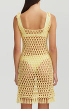 MARYSIA Crochet Mini Dress in Limoncello