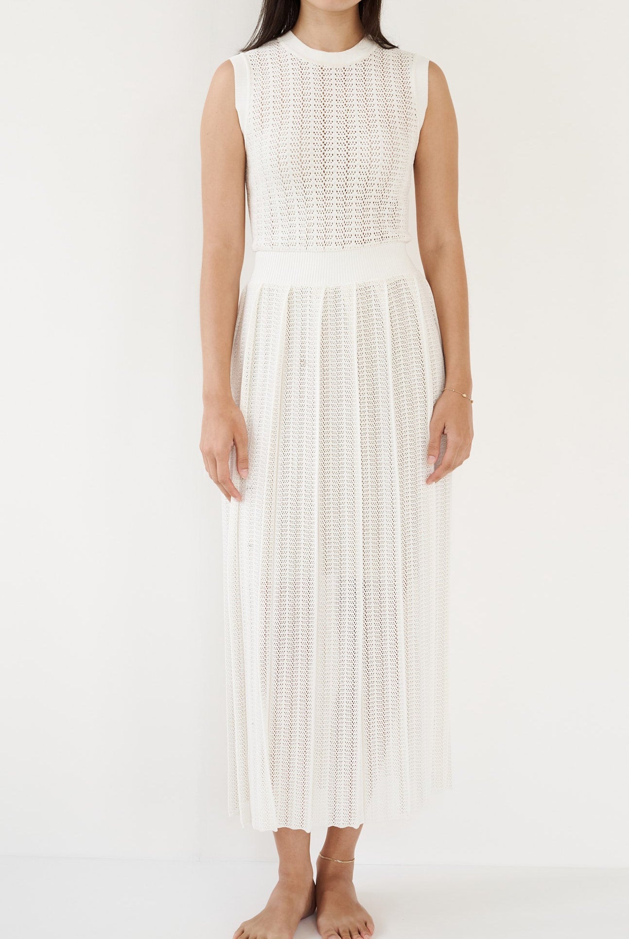 MARYSIA Blakes Sleeves Dress in Coconut