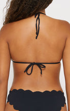 MARYSIA Broadway scalloped triangle bikini top in Black