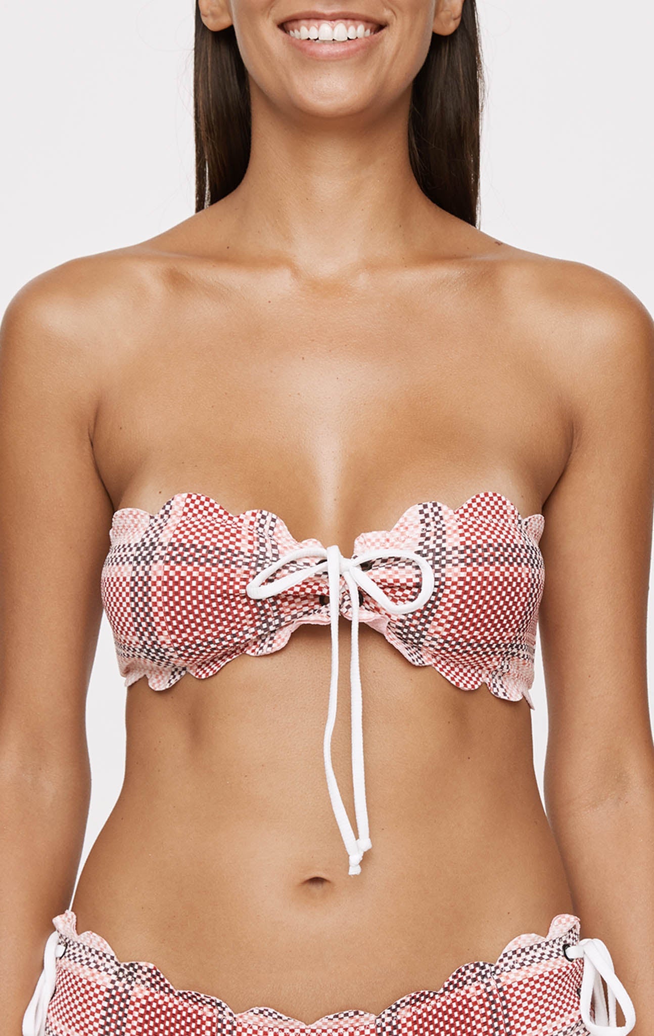 MARYSIA Riviera Top in Plaid/Bloom