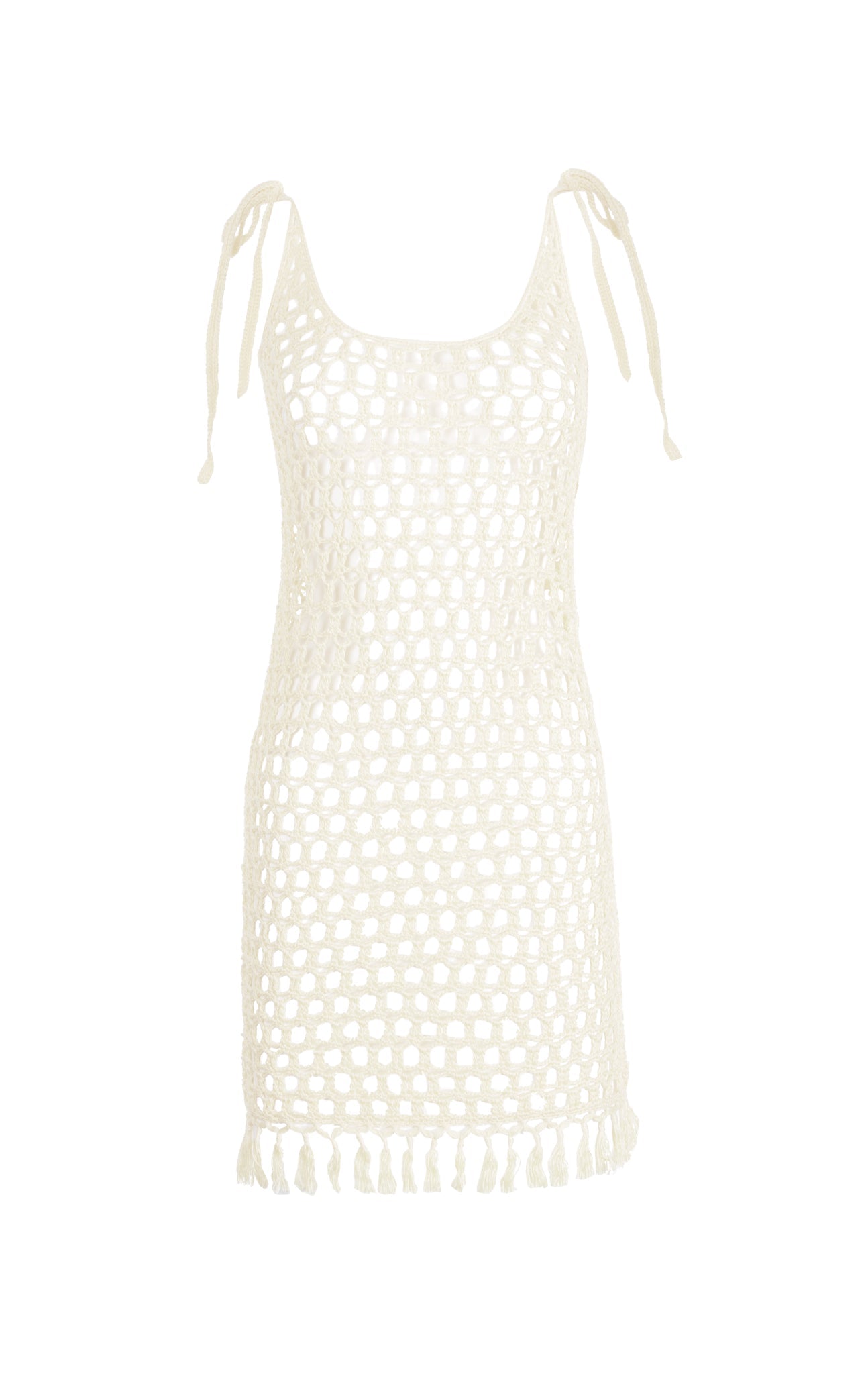 MARYSIA Crochet Mini Dress in Natural