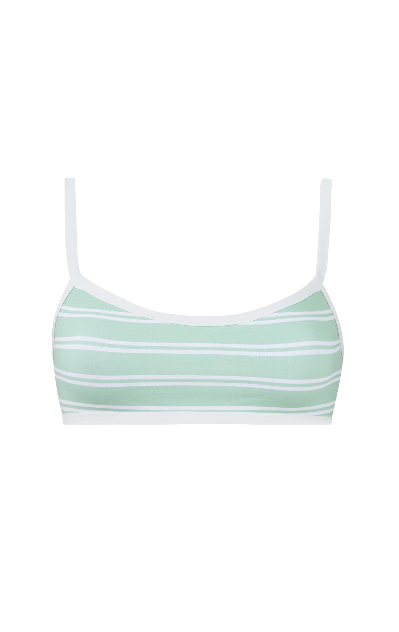 Ligne Top in Mint Stripe Print