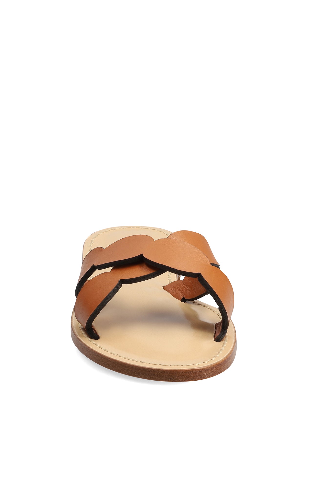 MARYSIA X AMANU Okavango Scallop Sandal in Cognac