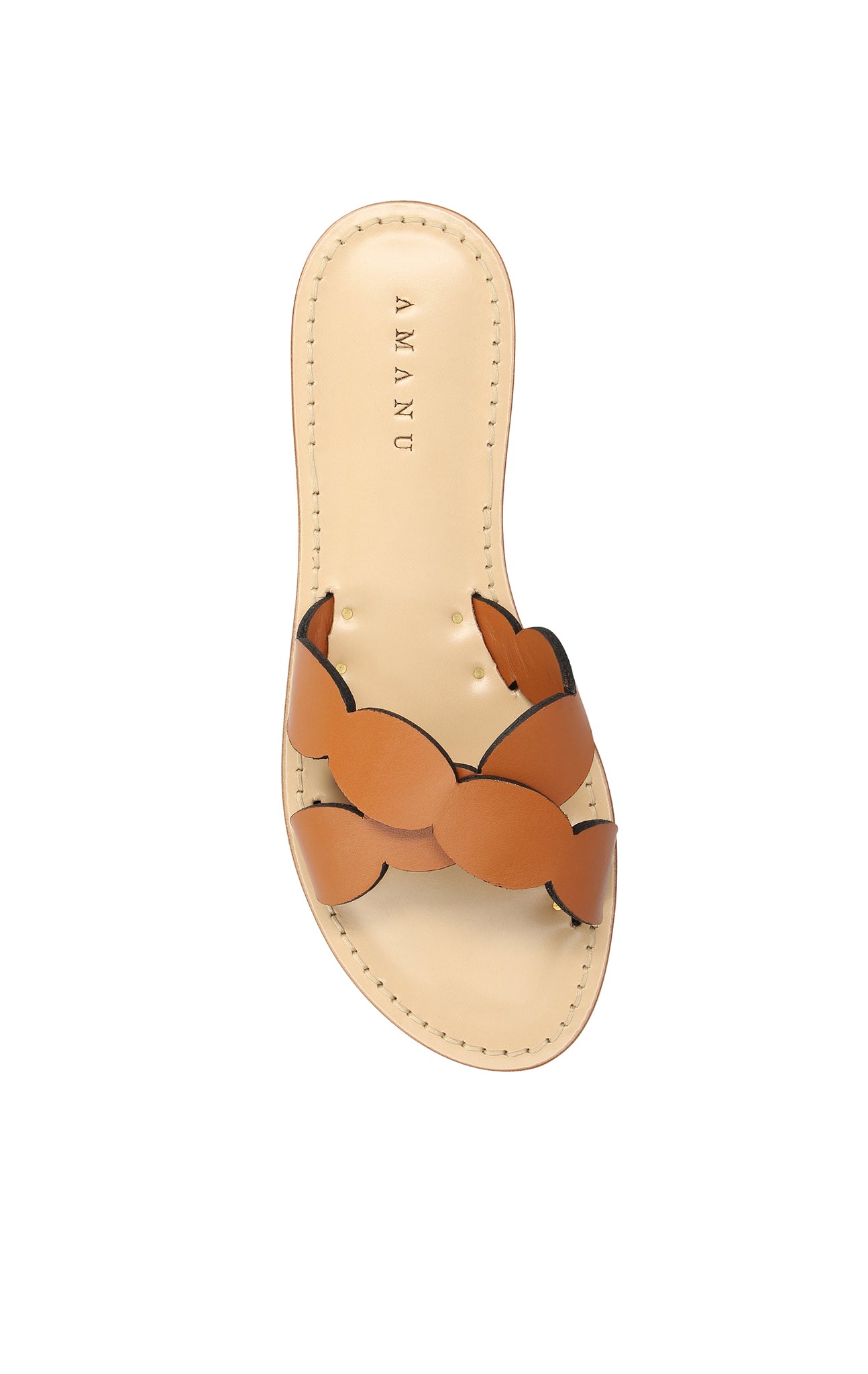 MARYSIA X AMANU Okavango Scallop Sandal in Cognac