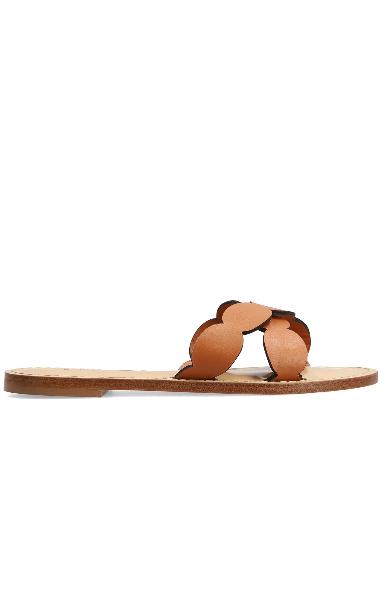 MARYSIA X AMANU Okavango Scallop Sandal in Cognac