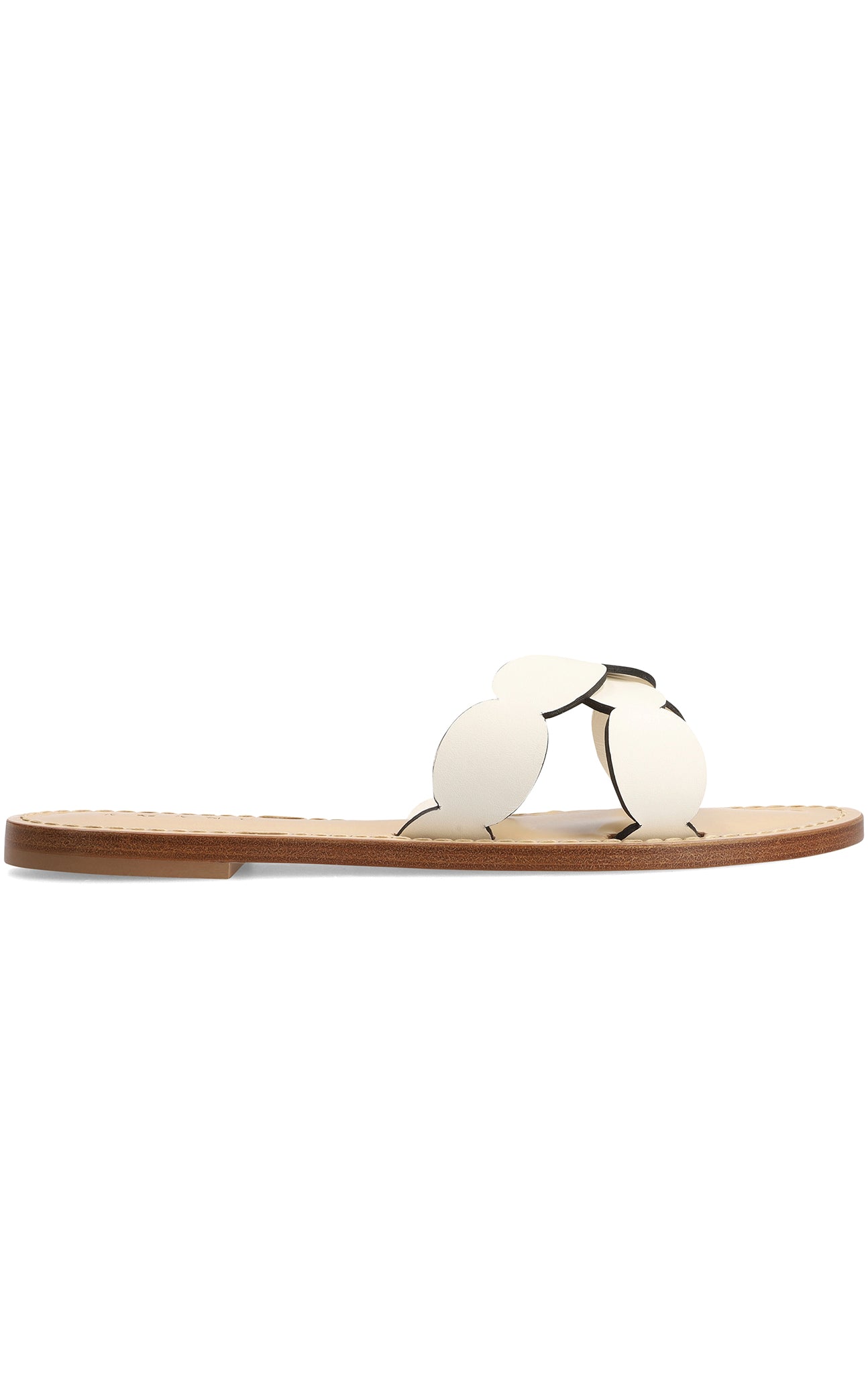 MARYSIA X AMANU Okavango Scallop Sandal in White