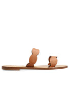 MARYSIA X AMANU Bakoven Scallop Sandal in Cognac