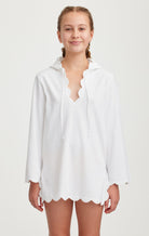 Bumby Scalloped Terry Tunic in Coconut MARYSIA