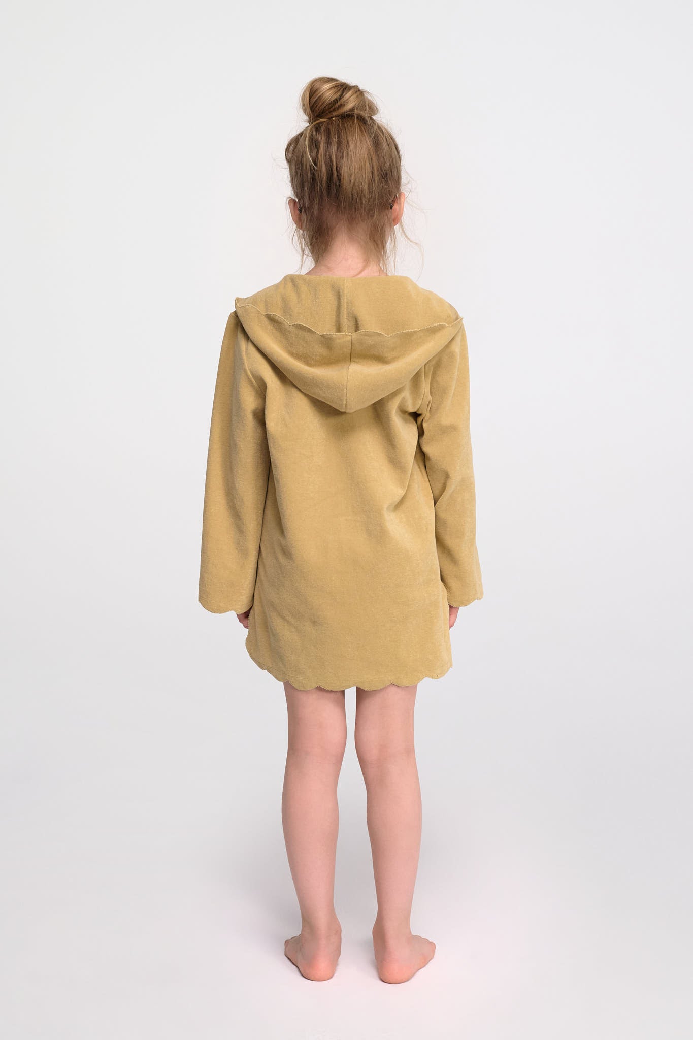 Bumby Scalloped Terry Tunic in Tan