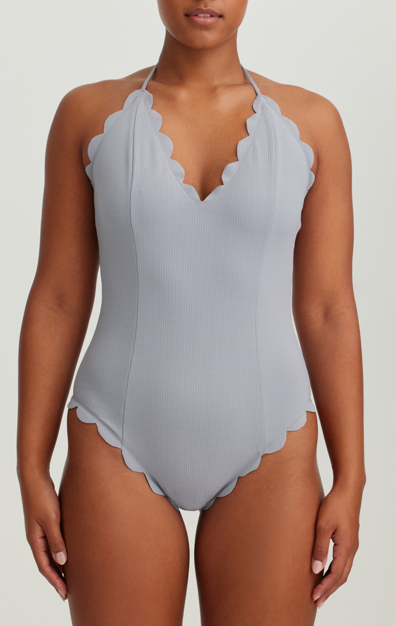 Long Torso Broadway Maillot in Seagull/Thunder MARYSIA