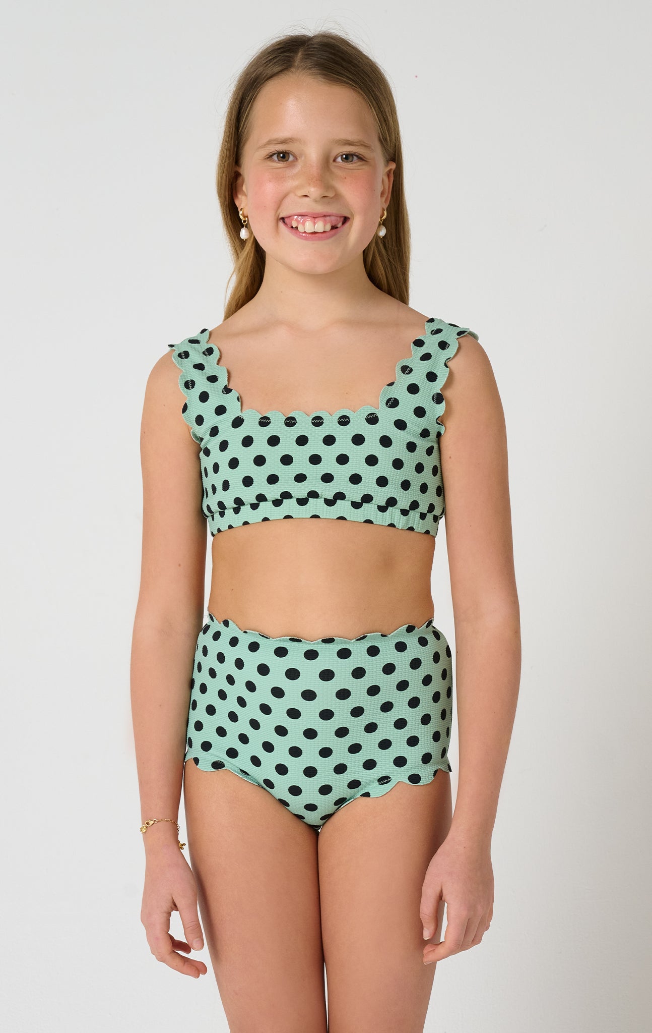 Bumby Palm Springs Bikini in Mint Small Dot Print MARYSIA