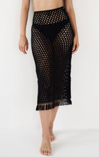 Crochet Long Skirt in Black marysia