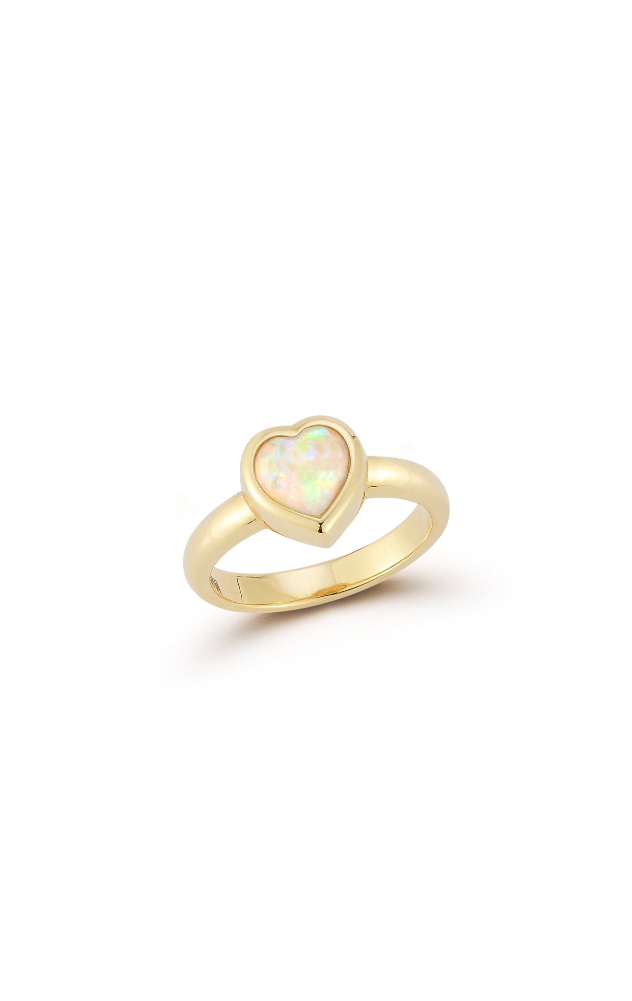 RENNA Small Australian Opal Heart Ring