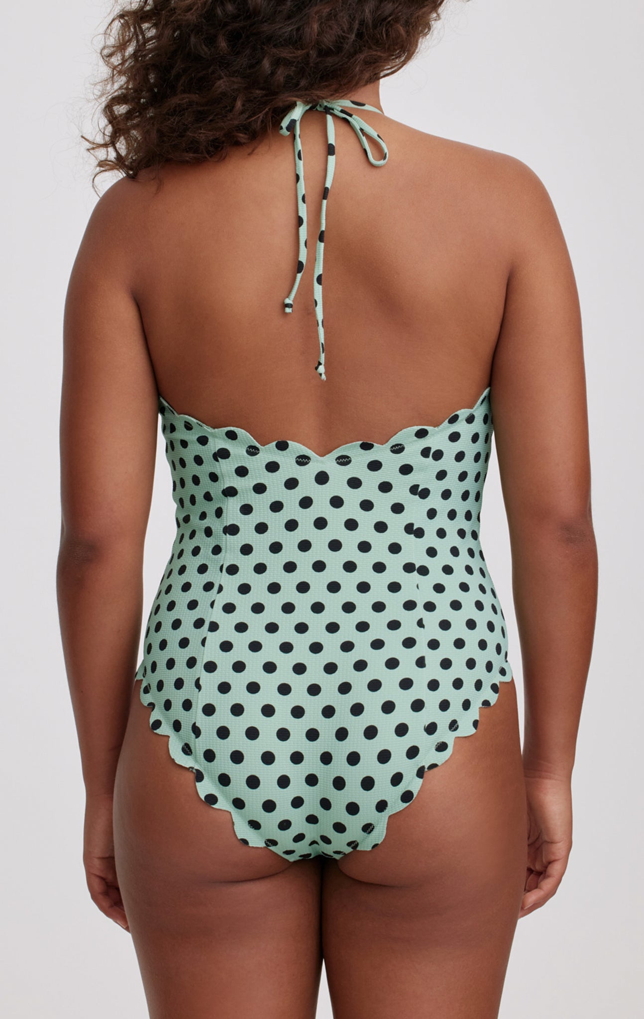 Broadway Maillot in Mint Small Dot Print/Mint MARYSIA