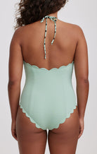 Broadway Maillot in Mint Small Dot Print/Mint MARYSIA