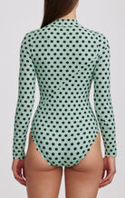 North Sea Rashguard in Mint Small Dot Print MARYSIA