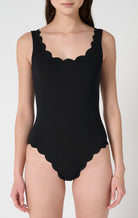 Long Torso Palm Springs Maillot in Black/Indigo MARYSIA