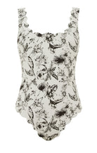 Palm Springs Maillot in Oat Floral Print MARYSIA