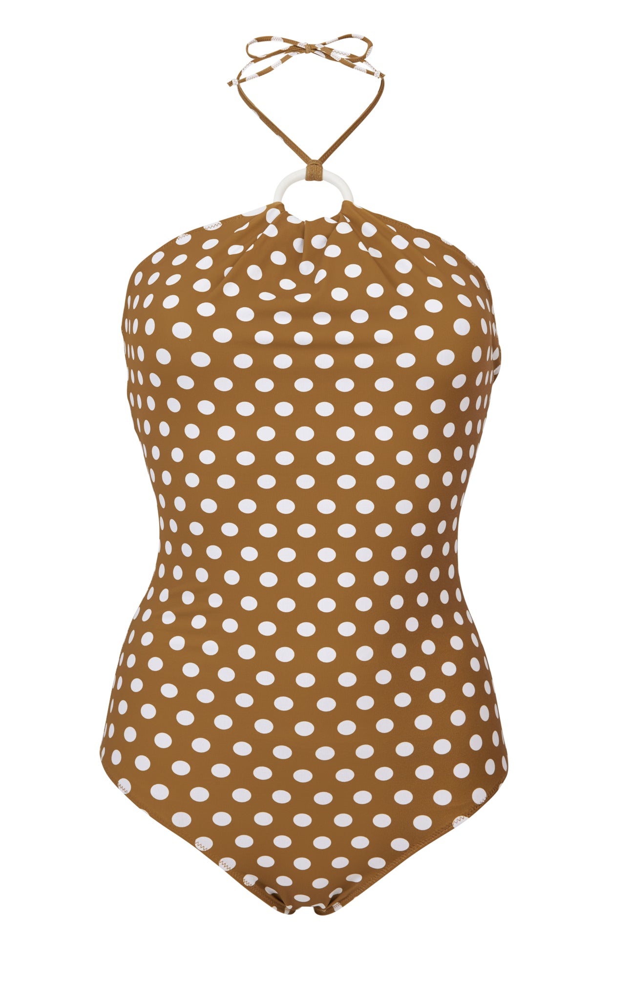 Avalon Maillot in Bronze Small Dot Print MARYSIA