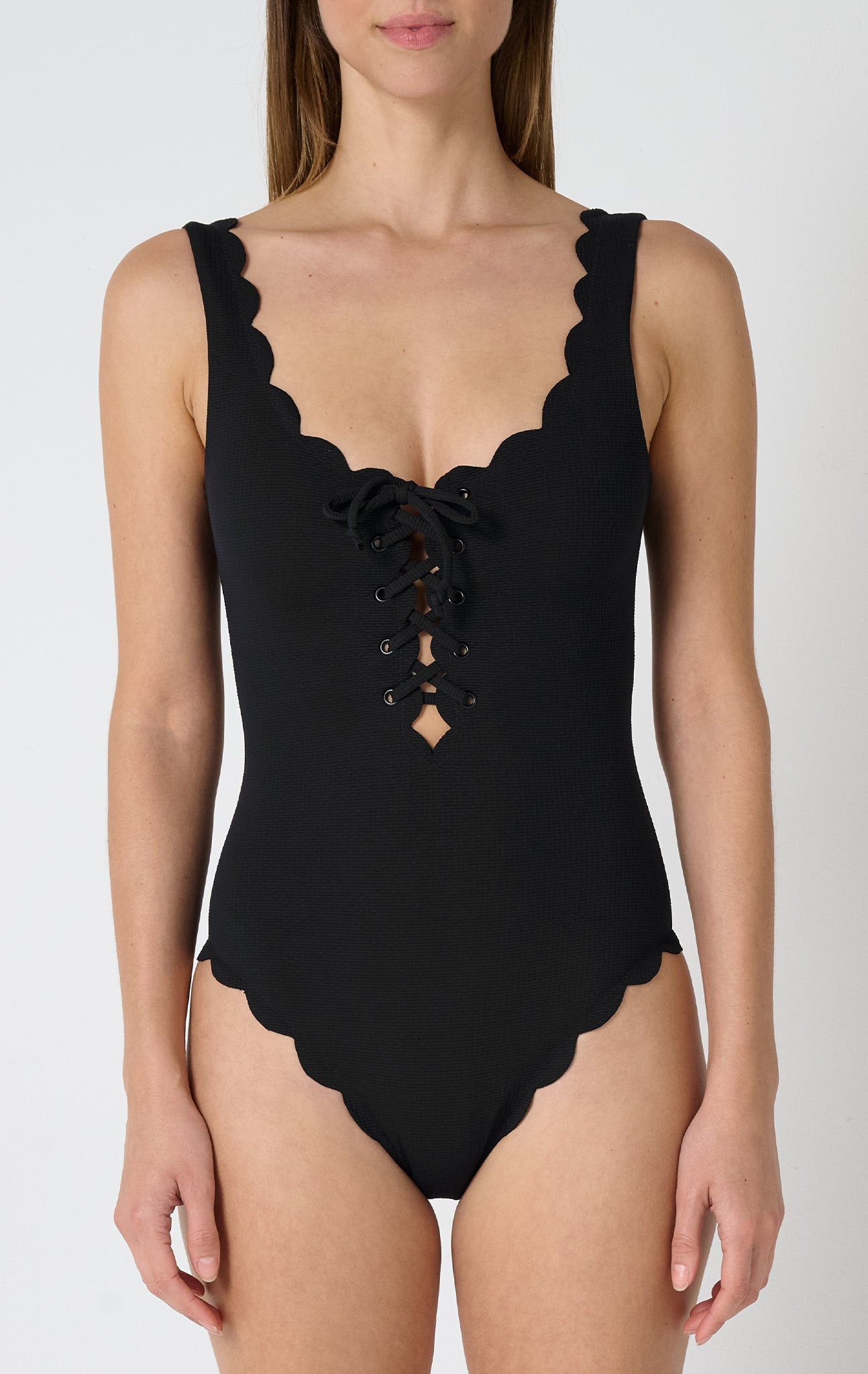 Palm Springs Tie Maillot in Black/Indigo marysia