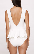 French Gramercy Maillot in Coconut/ Black