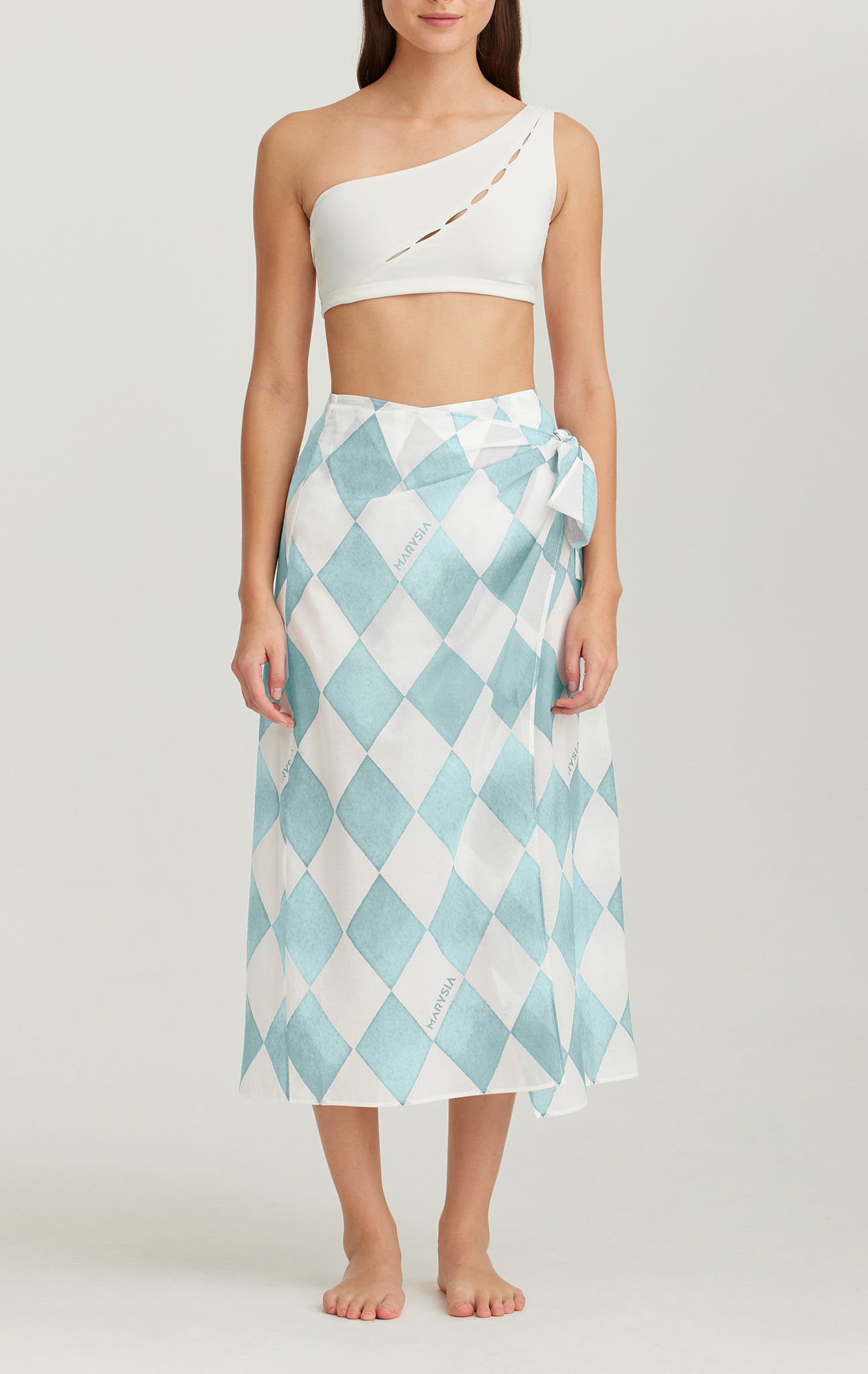 Salt Wrap Skirt in Morning Diamond Print MARYSIA