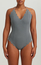 MARYSIA Long Torso Broadway Maillot in Seagull/Thunder