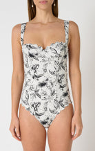 La Roche Maillot in Oat Floral Print MARYSIA