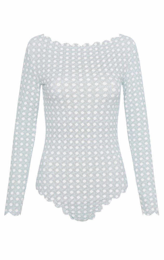 Holly Point Onesie in Morning Cane Print marysia
