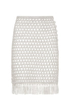 MARYSIA Crochet Mini Skirt in Silver