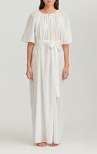 MARYSIA Moonstone Dress in White Dot