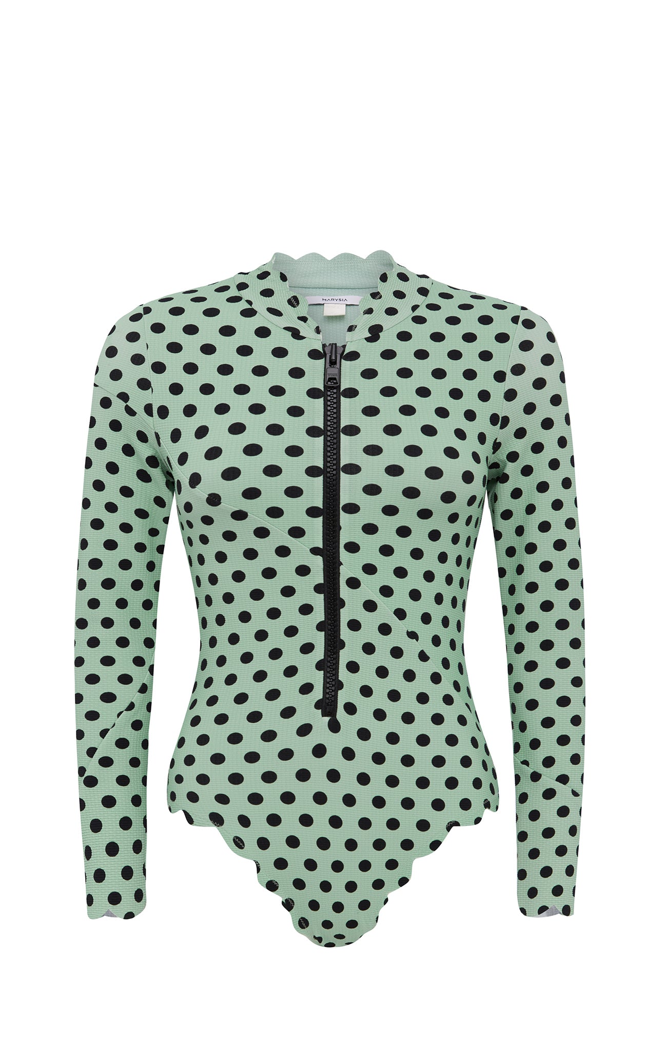 North Sea Rashguard in Mint Small Dot Print MARYSIA