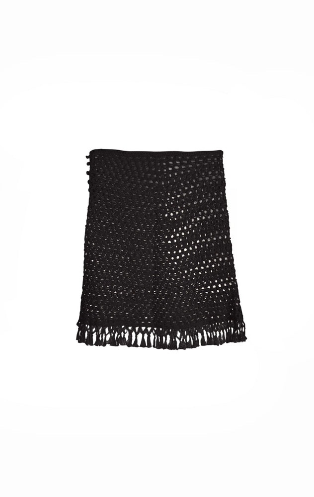 Crochet Mini Skirt in Black