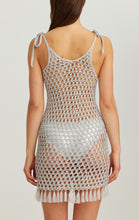 marysia Crochet Mini Dress in Silver