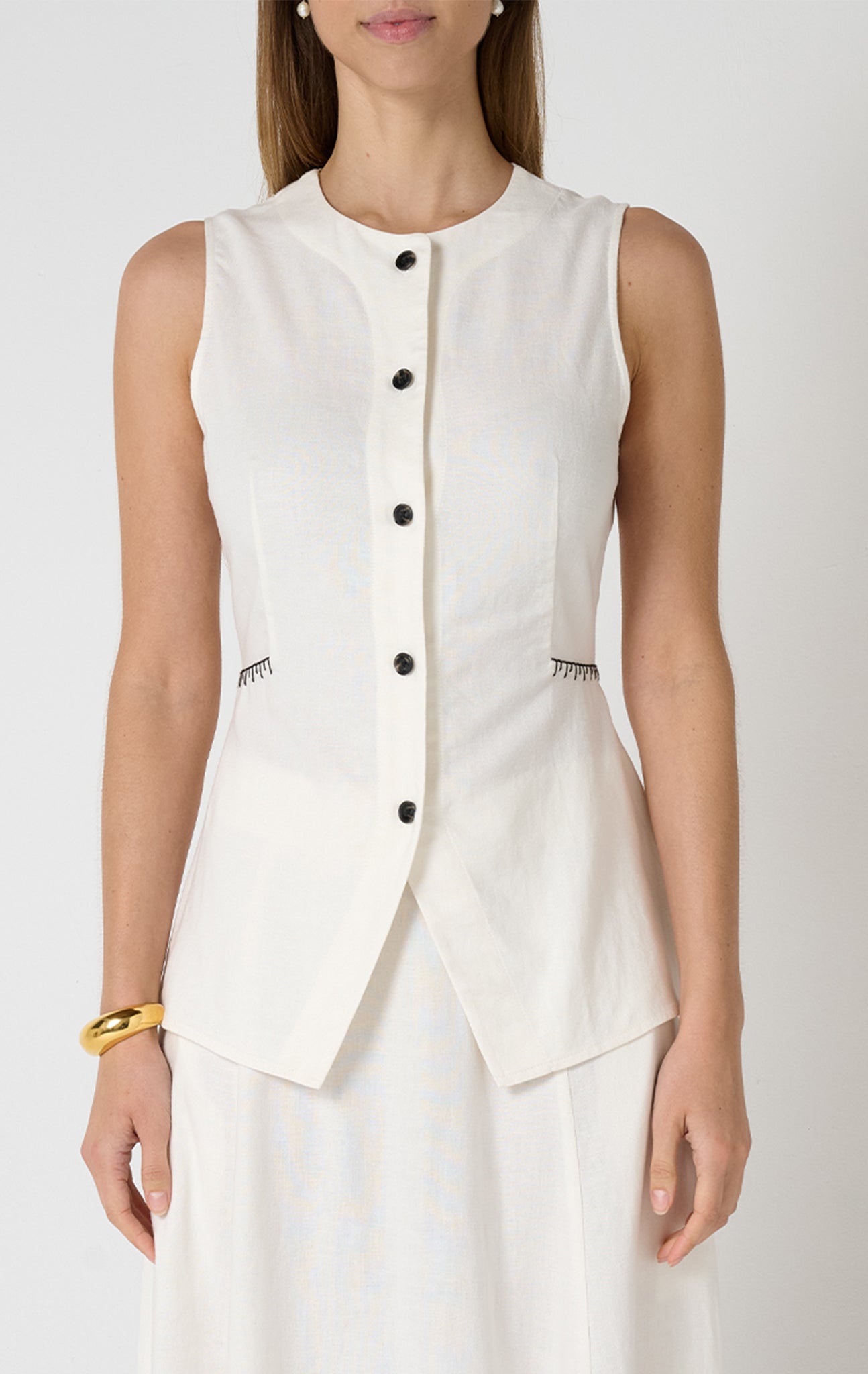 Lucine Vest in Coconut marysia