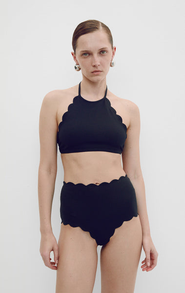Marysia Women's Mott Bikini Top in Black | Italian Stretch Full